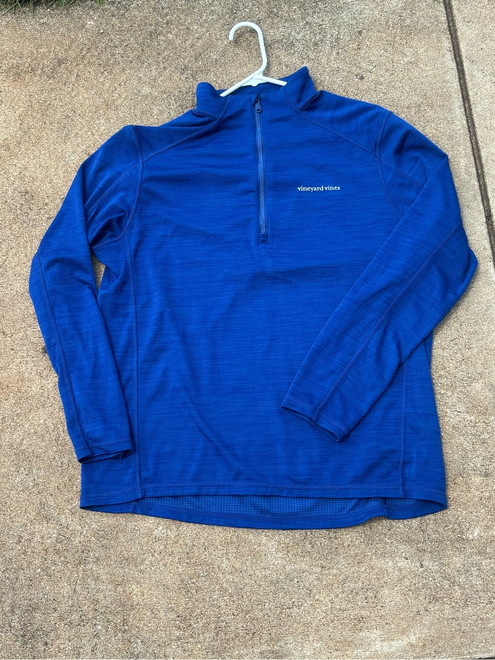 Vineyard Vines Performance 1/4 Zip Pullover Blue Large Golf Stretch